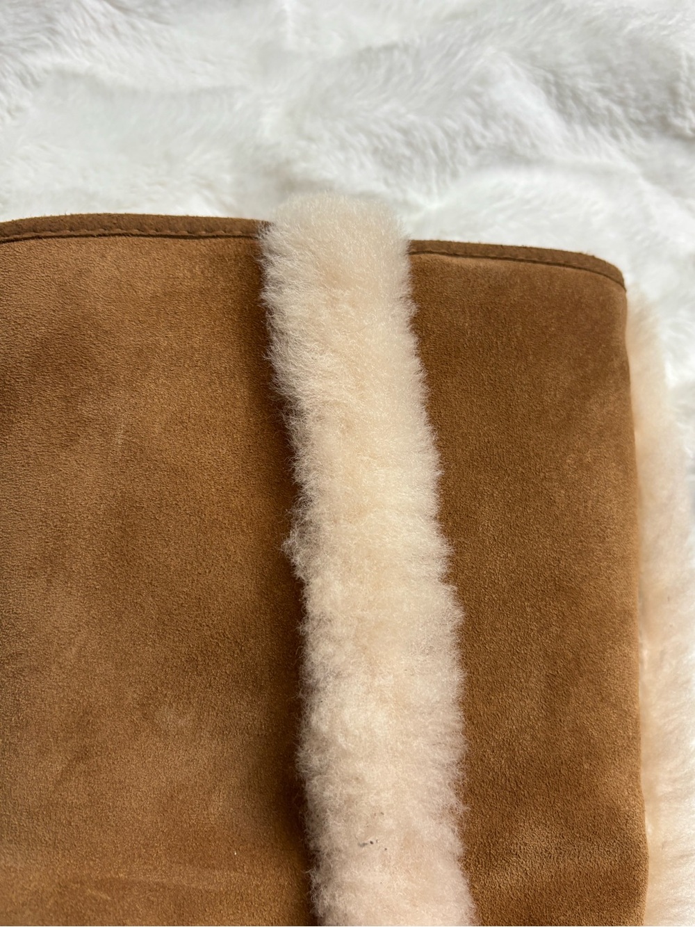 UGG Sundance II Chestnut Suede Tall Shearling-Trim Winter Boots Size 9 - Picture 7 of 15